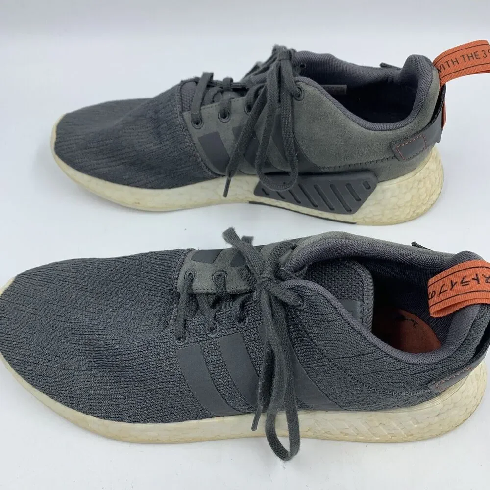 Adidas‎ Mens 11 Running Tennis Shoes Sneakers Three Stripe Gray Boost SHW 675001